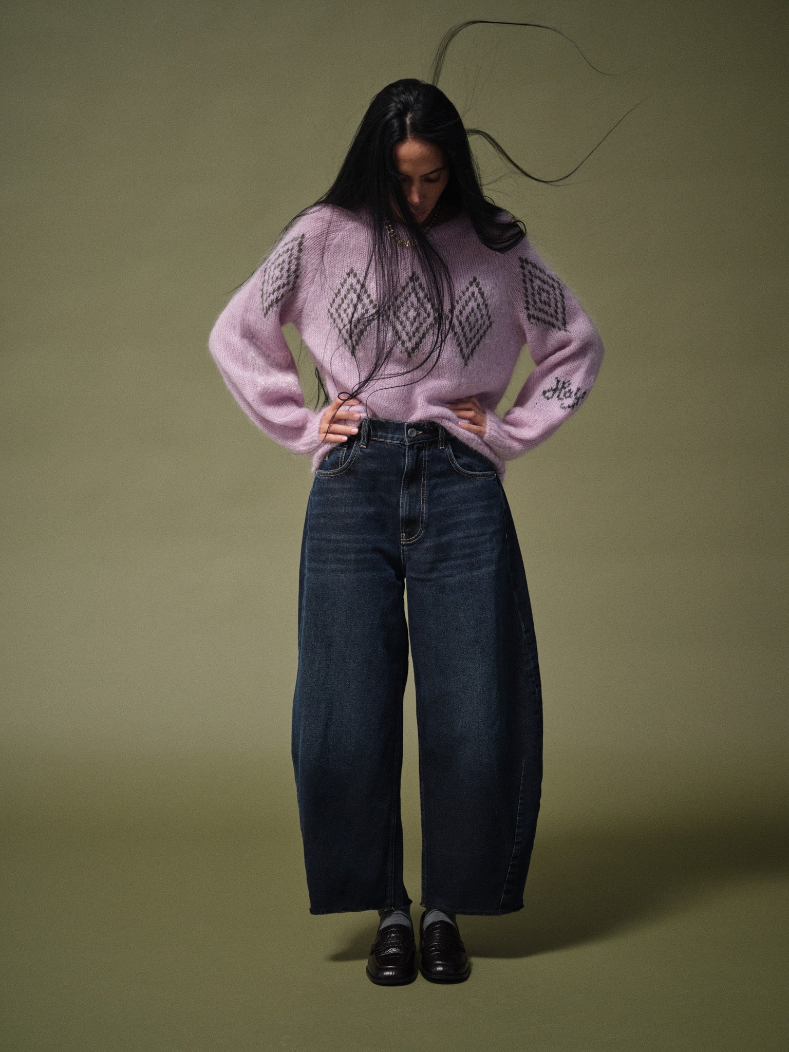 Modelshot / Dark Blue Denim / Detail